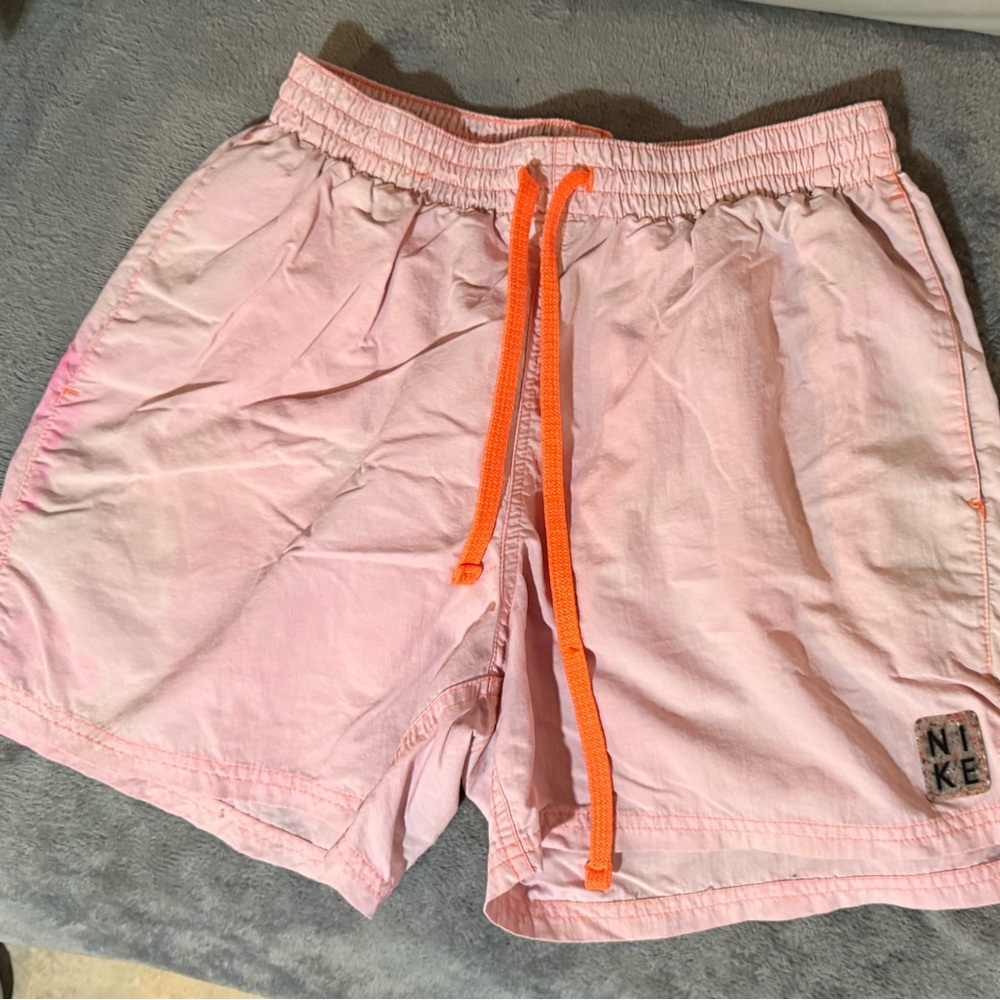 Nike Men's Athletic Shorts in Pink with Orange Accents